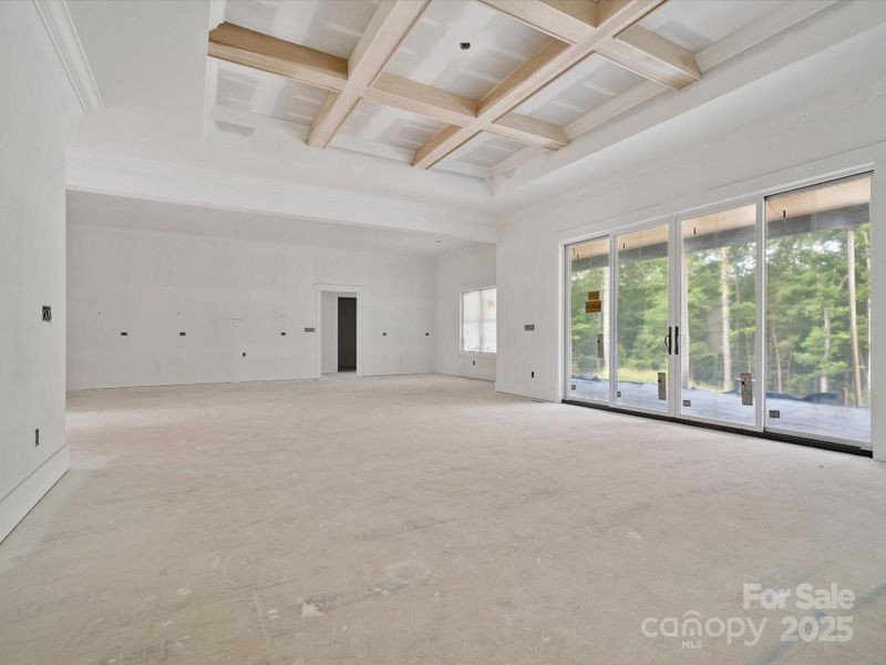 Great room, kitchen, patio