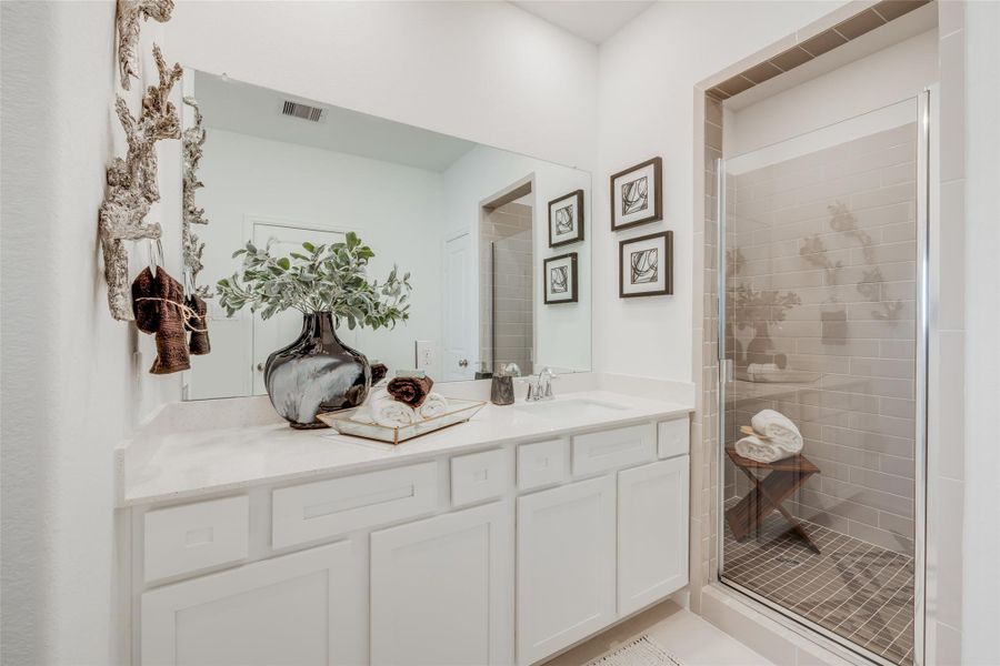Furnished interior view inside a new home in Bridgeland, Cypress (Image 11).
