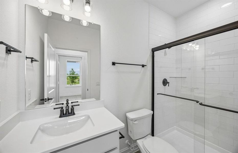 Secondary bath on first level Secondary bath on first level