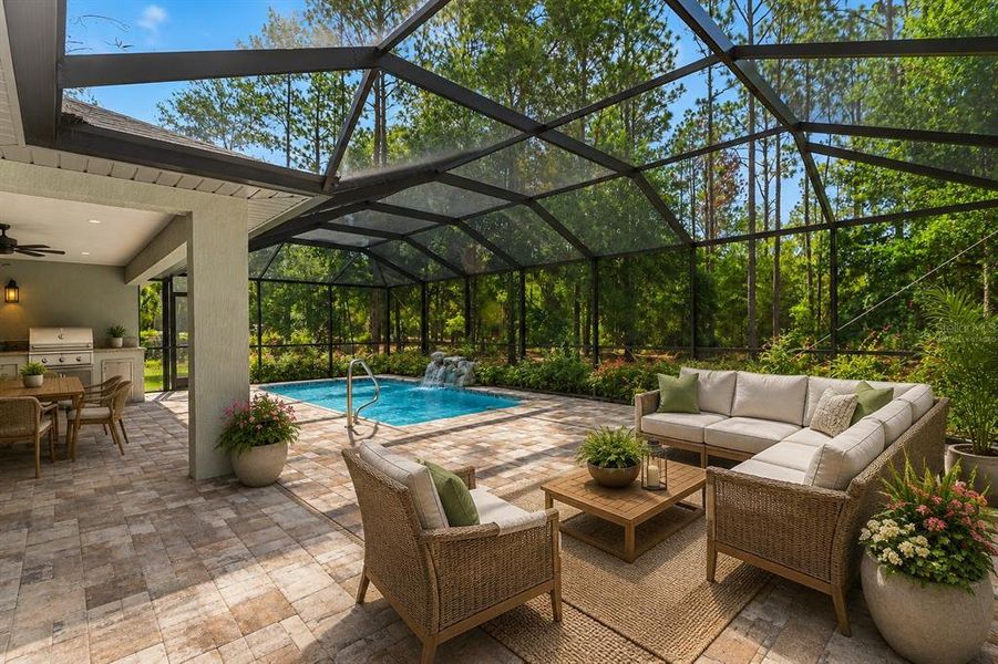 Exterior details and patio area of a home in , Dunnellon (Image 35).