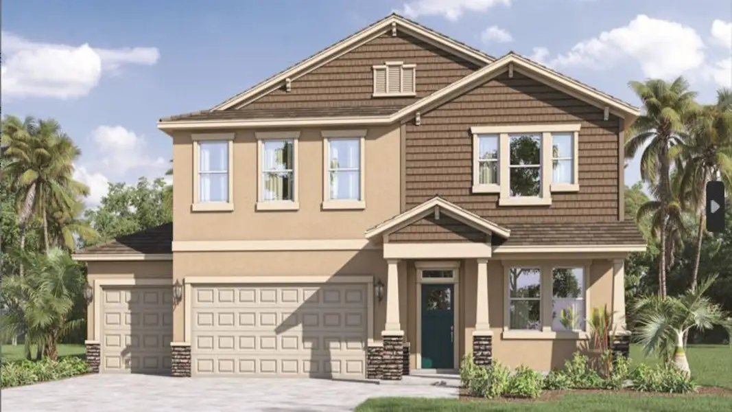 Front exterior of a new home in Archers Mill, Ormond Beach, FL, highlighting curb appeal (Image 1). Front exterior of a new home in Archers Mill, Ormond Beach, FL, highlighting curb appeal (Image 1).