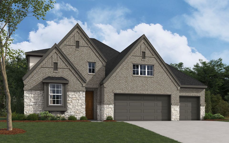 Representative exterior photo of a completed home built from the The Cypress II by William Ryan Homes in Aster Park, McKinney, TX (Image 4).