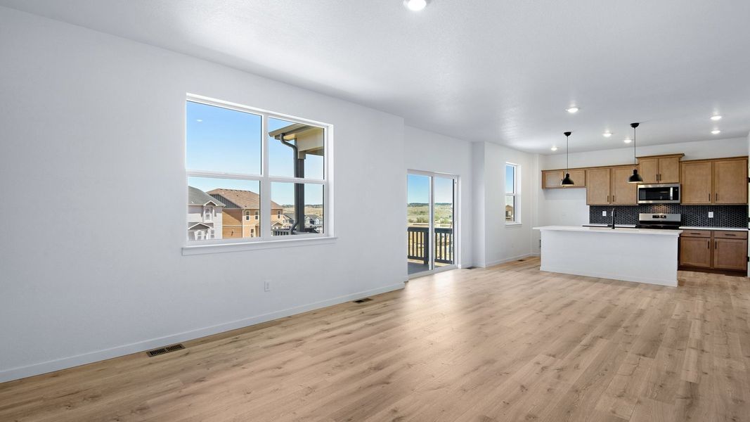 Spacious, unfurnished interior of a new home in Trails at Crowfoot, Parker (Image 22). Spacious, unfurnished interior of a new home in Trails at Crowfoot, Parker (Image 22).