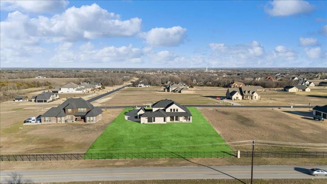 Birds eye view of property