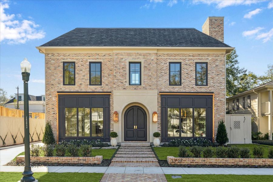 Front exterior of a new home in , Houston, TX, highlighting curb appeal (Image 28). Front exterior of a new home in , Houston, TX, highlighting curb appeal (Image 28).