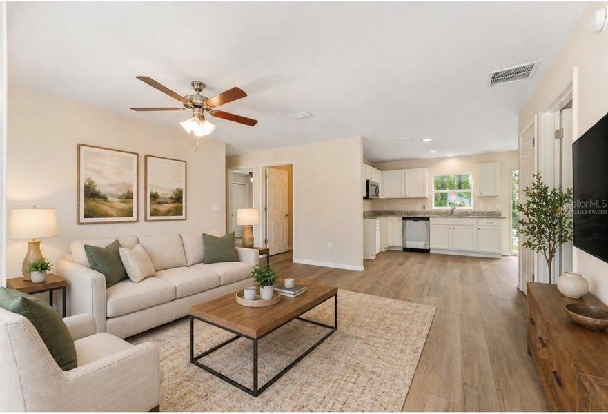 Furnished interior view inside a new home in , Dunnellon (Image 3).
