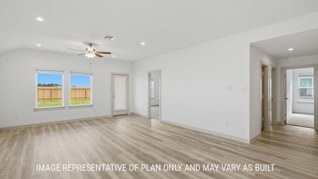 Representative unfurnished interior of a home built from the Elgin by D.R. Horton in Reserve at Mallard Lakes, Orange (Image 11).