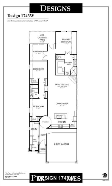 Perry Homes builder floor plan