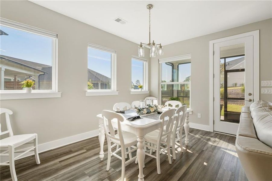 Furnished interior view inside a new home in Crescent Pointe at Great Sky, Canton (Image 13).