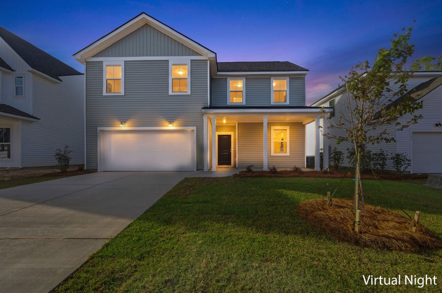 Front exterior of a new home in Grand Arbor, Blythewood, SC, highlighting curb appeal (Image 21).