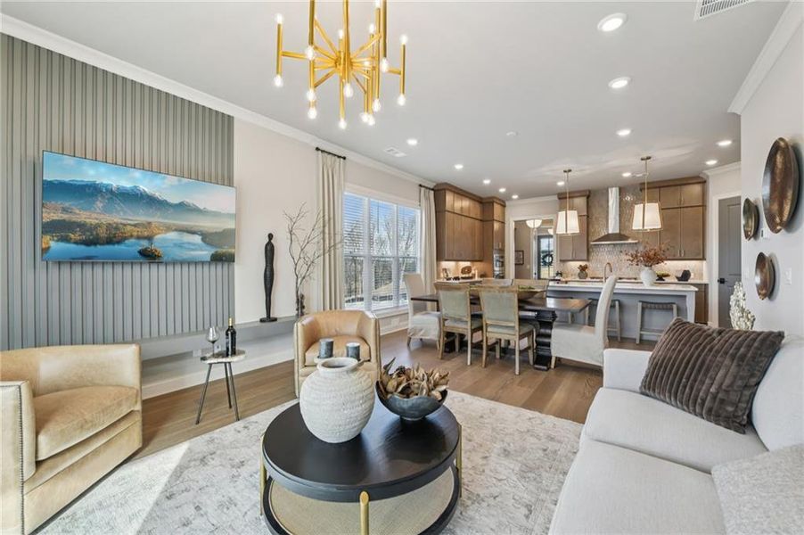 Furnished interior view inside a new home in Palisades Single Family, Cumming (Image 9).
