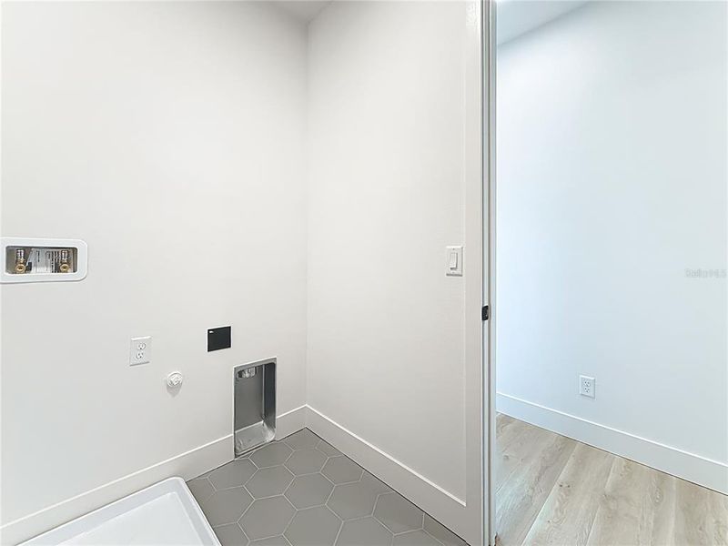 Laundry room with washer and dryer hookups, located on the 2nd floor. Laundry room with washer and dryer hookups, located on the 2nd floor.