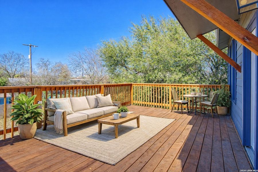 Exterior details and patio area of a home in , San Antonio (Image 28).