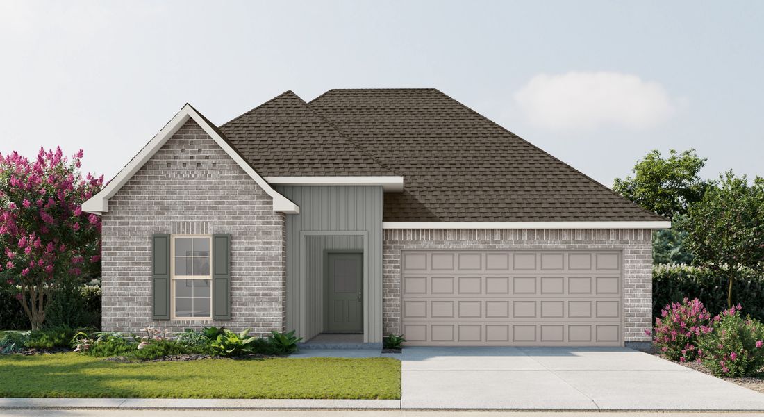 Front exterior of a home in the Houston Place community, located in Crestview, FL (Image 2).