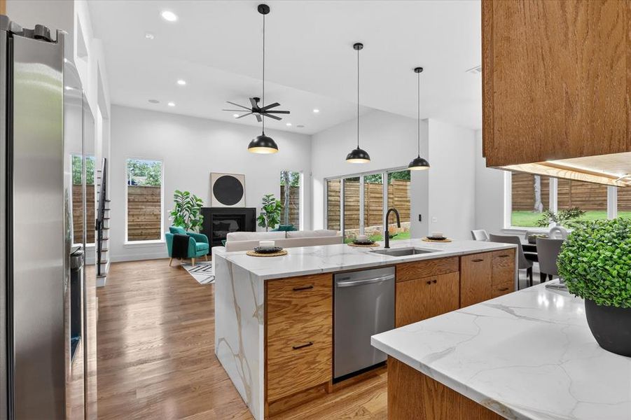 Furnished interior view inside a new home in , Dallas (Image 30).