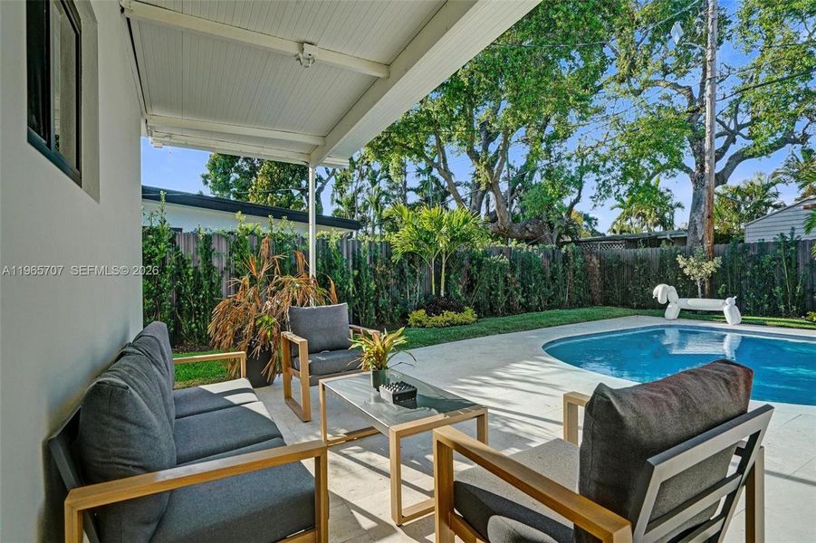 Exterior details and patio area of a home in , North Miami Beach (Image 25).