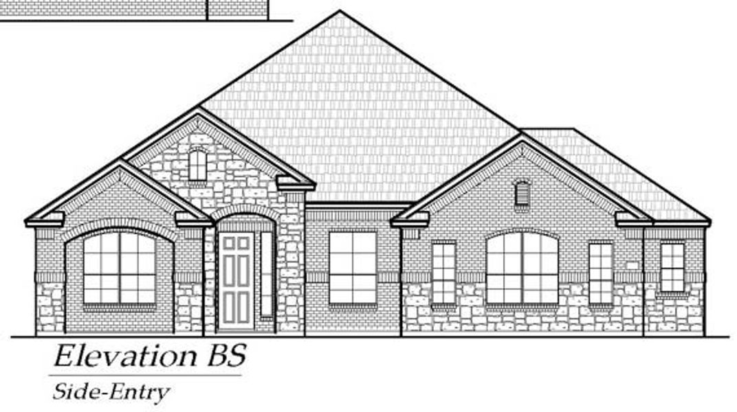 Exterior rendering of this home design in Lakeview Heights, Azle, TX (Image 23).