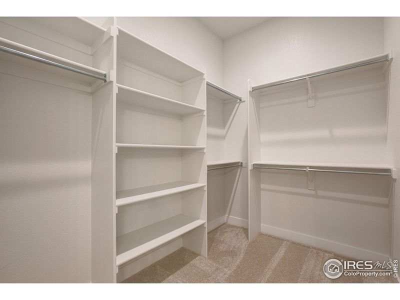 Walk-in primary closet