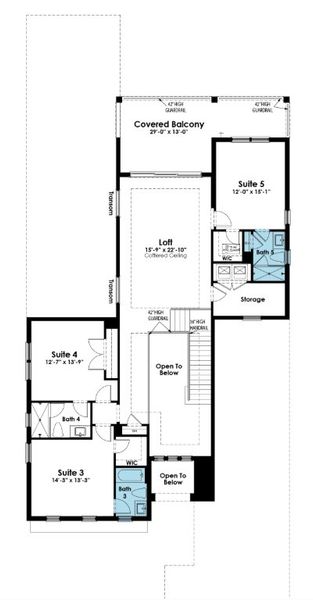 2D floor plan layout of this home in Artistry Palm Beach, Palm Beach Gardens, FL (Image 6).