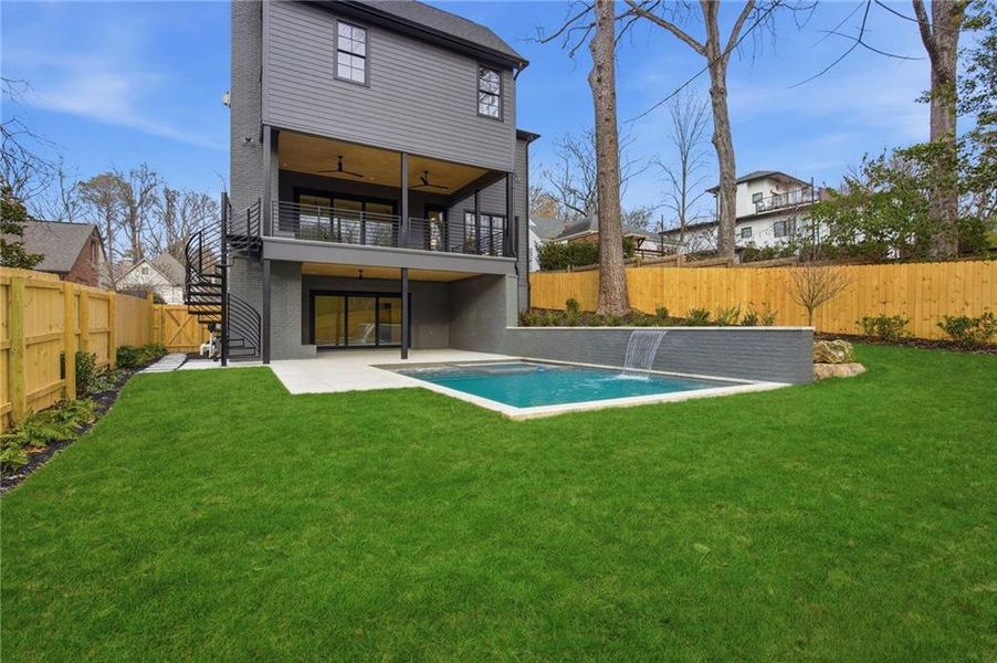 Exterior details and patio area of a home in , Atlanta (Image 28).