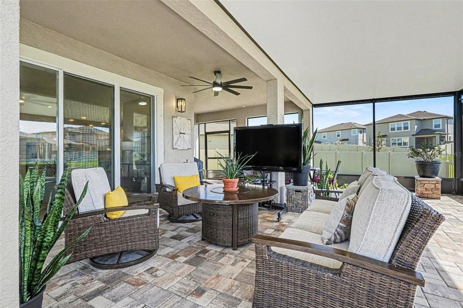 Exterior details and patio area of a home in Berry Bay, Wimauma (Image 22).