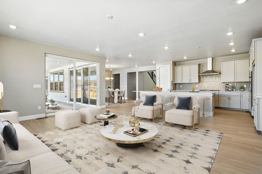 Furnished interior view inside a new home in Trailstone, Arvada (Image 5).