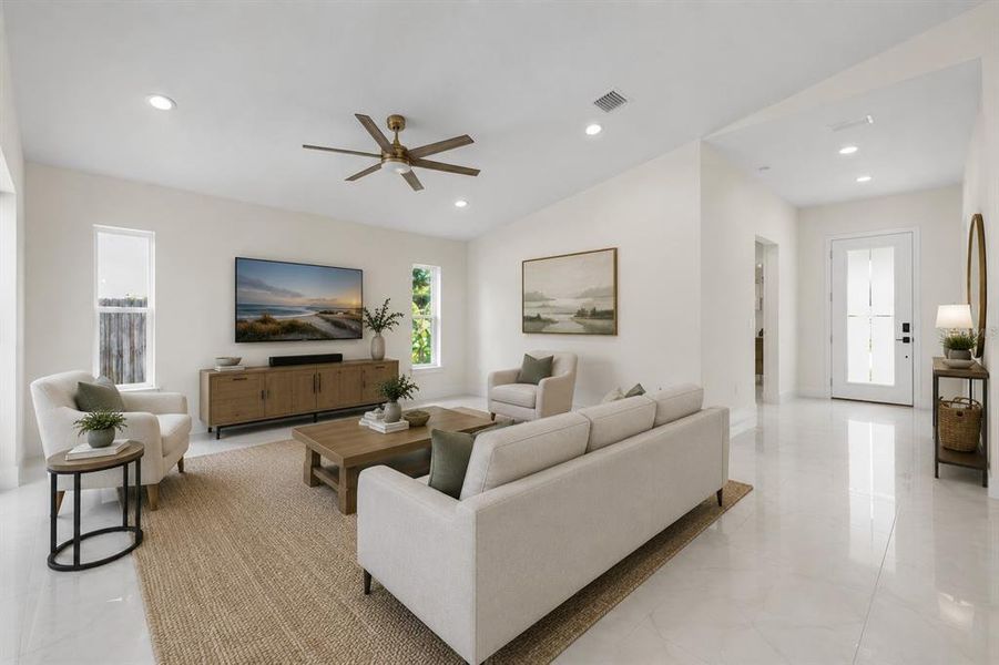 Furnished interior view inside a new home in , Palm Coast (Image 10). Furnished interior view inside a new home in , Palm Coast (Image 10).