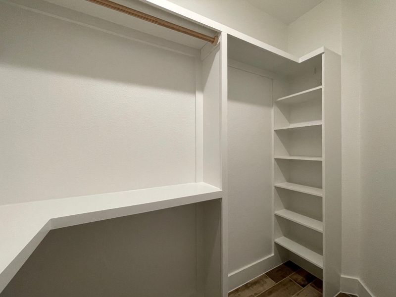 Part of the primary closet