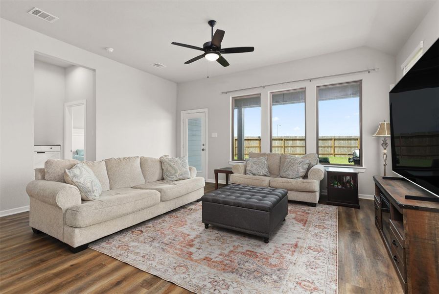Furnished interior view inside a new home in , Texas City (Image 16). Furnished interior view inside a new home in , Texas City (Image 16).