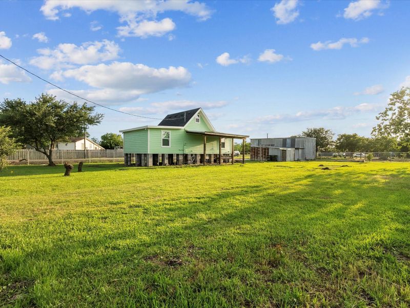 Exterior details and patio area of a home in , Dickinson (Image 3). Exterior details and patio area of a home in , Dickinson (Image 3).