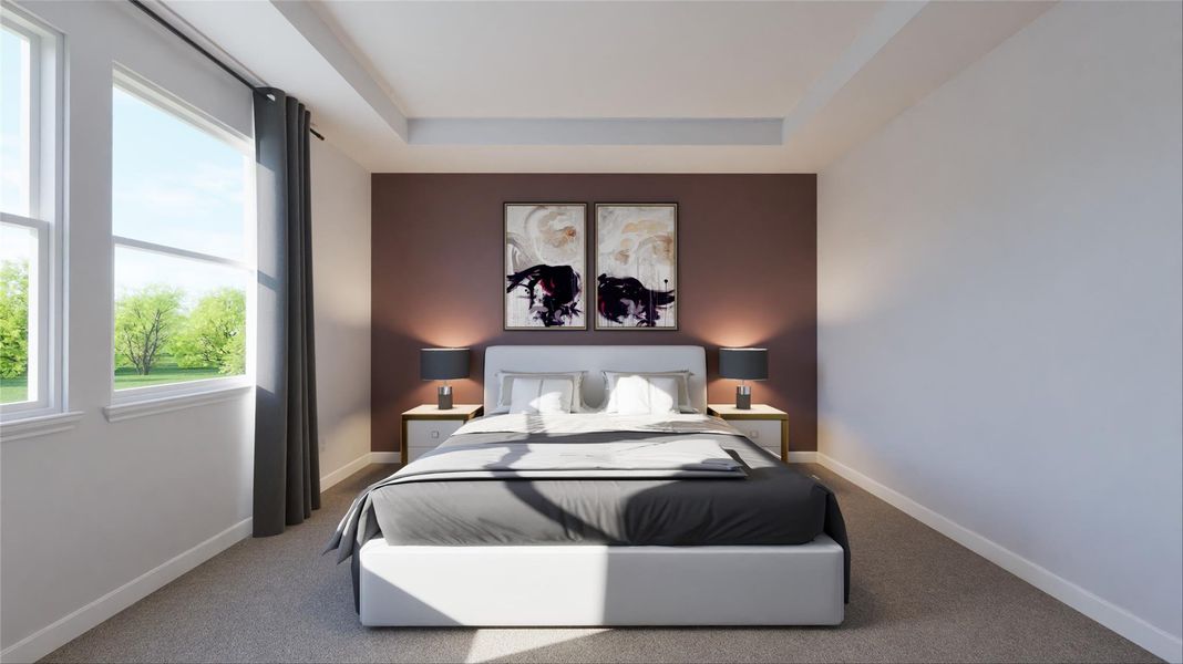 Furnished interior view inside a new home in The Villas Collection at Novel, Austin (Image 12).