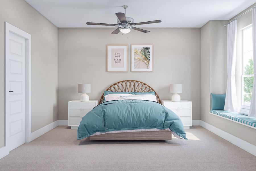 Furnished interior view inside a new home in Dunham Pointe, Cypress (Image 9). Furnished interior view inside a new home in Dunham Pointe, Cypress (Image 9).