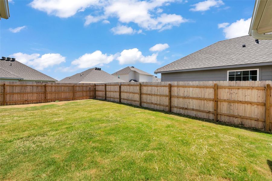 View of fenced backyard View of fenced backyard