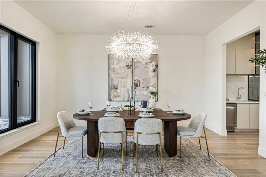 Furnished interior view inside a new home in , Suwanee (Image 66).