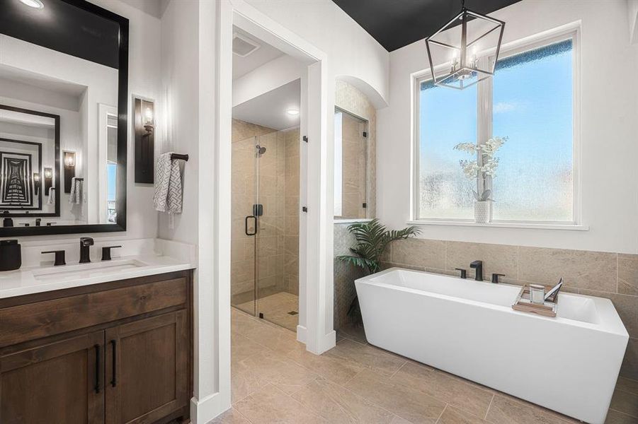 Furnished interior view inside a new home in Pecan Square, Northlake (Image 21).