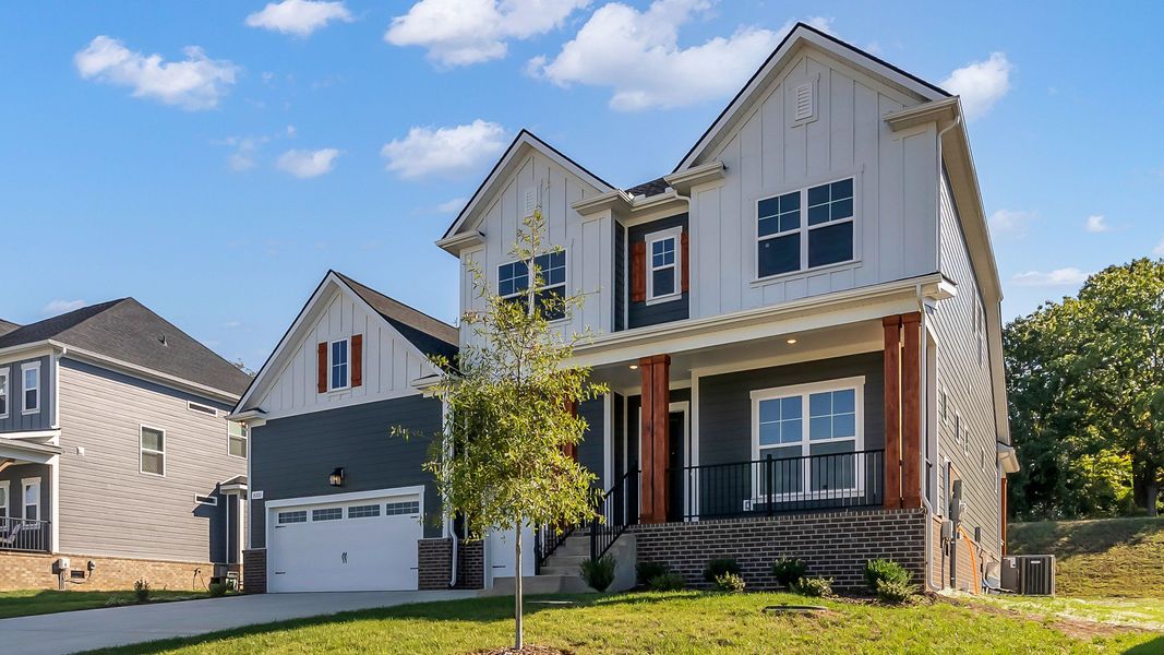 Front exterior of a new home in Richvale Estates, Fairview, TN, highlighting curb appeal (Image 2).