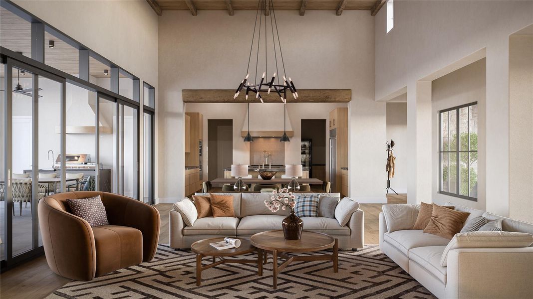 Furnished interior view inside a new home in , Driftwood (Image 3).