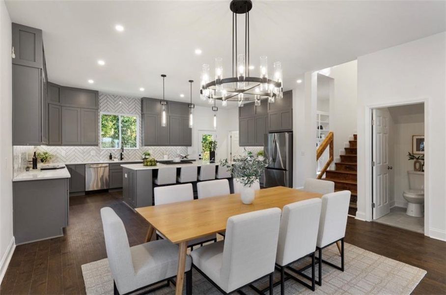 Furnished interior view inside a new home in , Atlanta (Image 8).