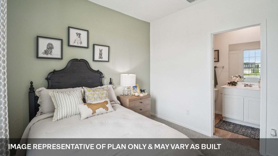 Representative furnished interior of a home built from the The Emily by D.R. Horton in Valverde, Bastrop (Image 15).