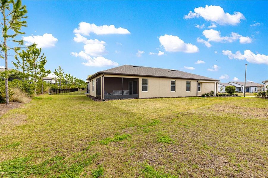 Exterior details and patio area of a home in Del Webb Stone Creek, Ocala (Image 24).