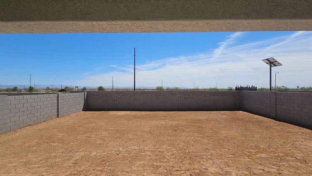 Large backyard