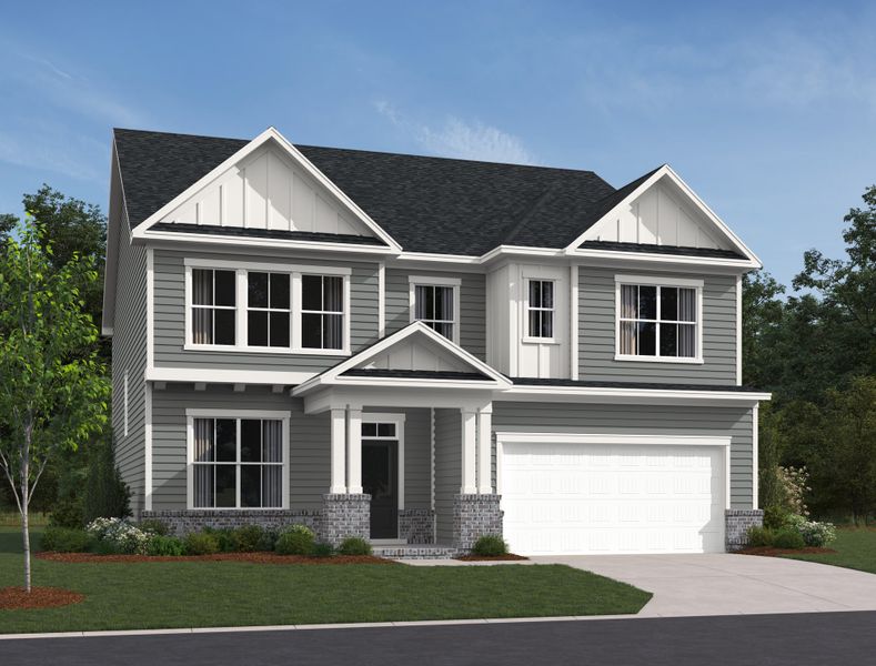 Representative exterior photo of a completed home built from the Jordan by Ashton Woods in Ascent at Arbor Ridge, La Vergne, TN (Image 4). Representative exterior photo of a completed home built from the Jordan by Ashton Woods in Ascent at Arbor Ridge, La Vergne, TN (Image 4).