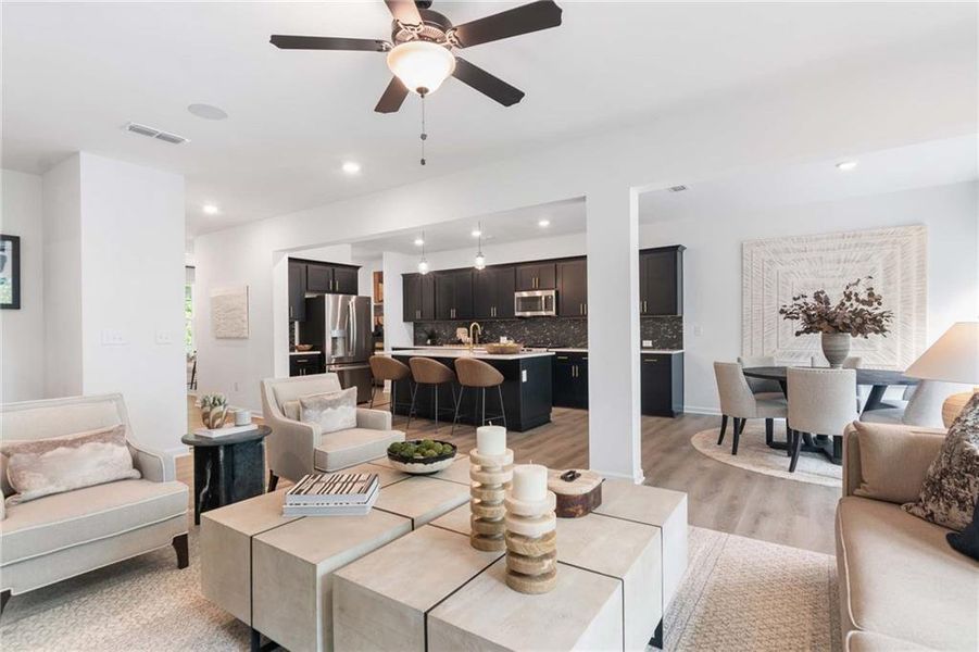 Furnished interior view inside a new home in Creekside, Dawsonville (Image 11). Furnished interior view inside a new home in Creekside, Dawsonville (Image 11).