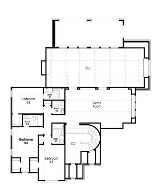 2D floor plan layout for the Ravenna Plan by Highland Homes in The Parks at Wilson Creek: 74ft. lots, Celina, TX (Image 5). 2D floor plan layout for the Ravenna Plan by Highland Homes in The Parks at Wilson Creek: 74ft. lots, Celina, TX (Image 5).