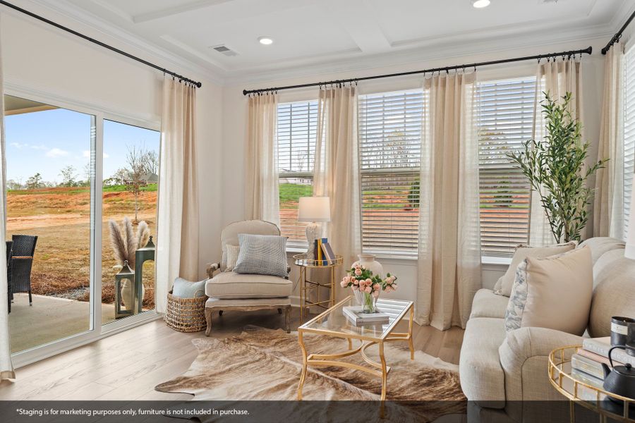 Furnished interior view inside a new home in Foxhall Landing, Easley (Image 29). Furnished interior view inside a new home in Foxhall Landing, Easley (Image 29).