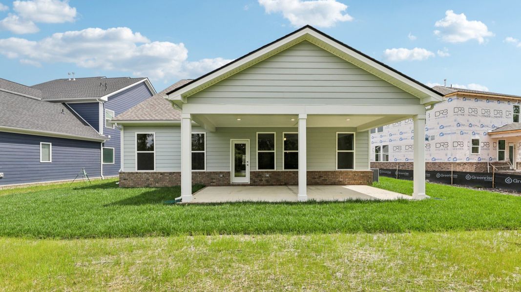 Rear Exterior with covered porch