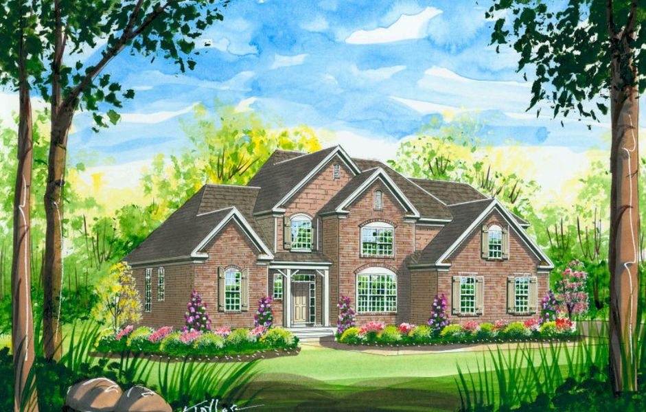 Representative rendering of the exterior for the The Miller by Sentinel Builders, Inc. (Image 1).