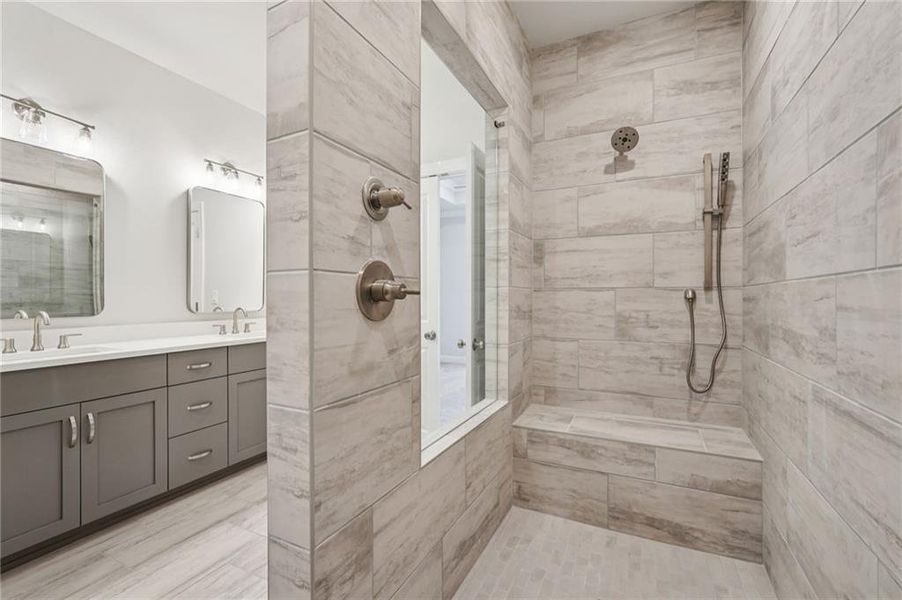 Furnished interior view inside a new home in Byers Park, Alpharetta (Image 14).