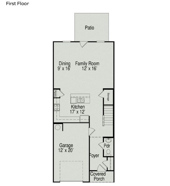 2D floor plan layout of this home in Ironhorse, Dickson, TN (Image 4).