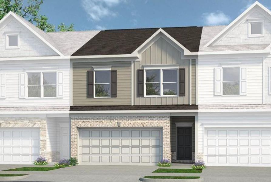 Front exterior of a new home in Sanders Park, Austell, GA, highlighting curb appeal (Image 1). Front exterior of a new home in Sanders Park, Austell, GA, highlighting curb appeal (Image 1).